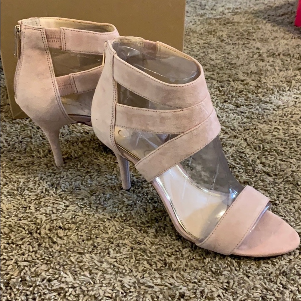 Nude blush heels